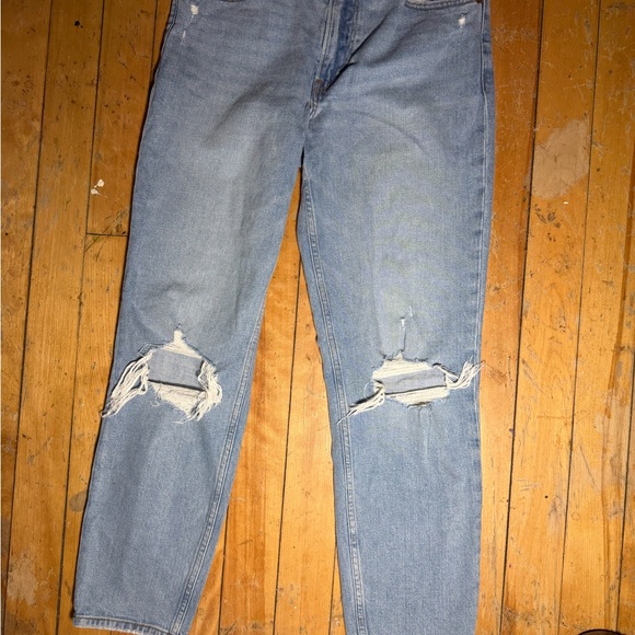 Abercrombie & Fitch Denim - Abercrombie & Fitch Light Blue Distressed Jeans